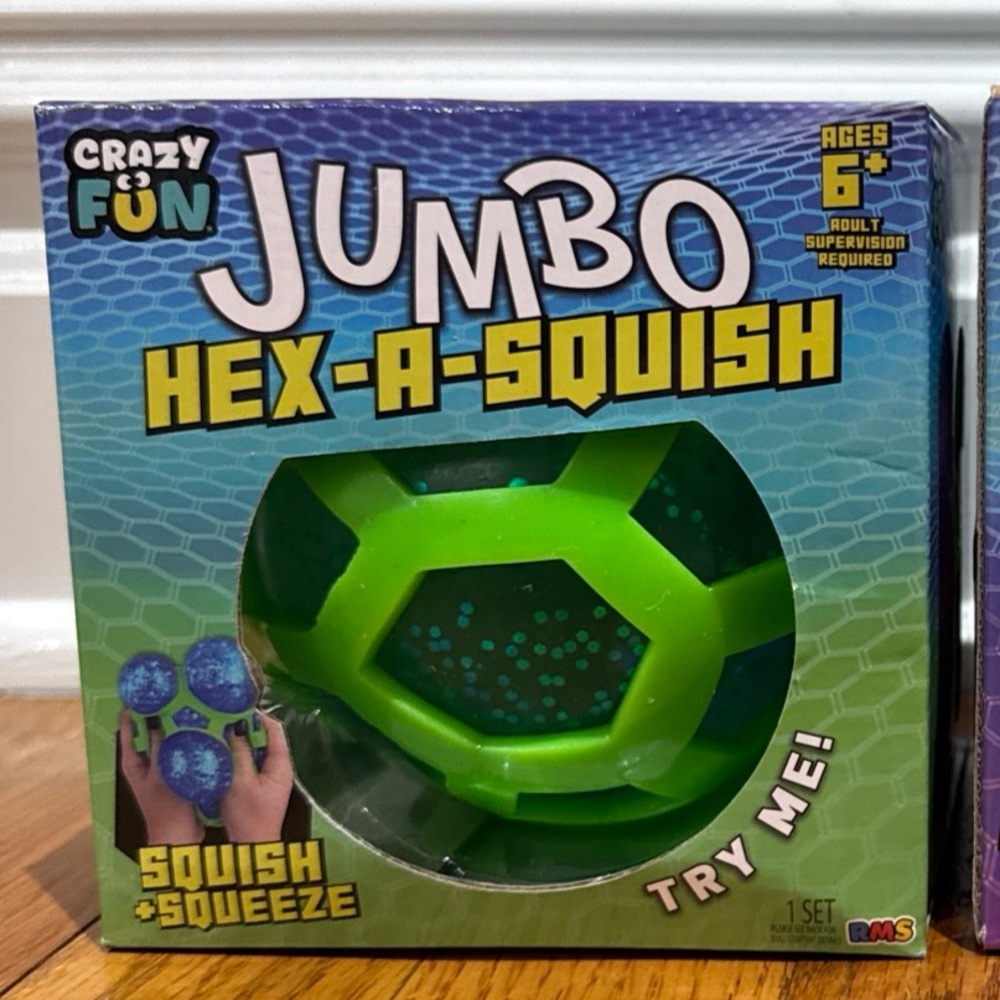 Crazy Fun Jumbo Hex-A-Squish Kids Toy - Green RMS